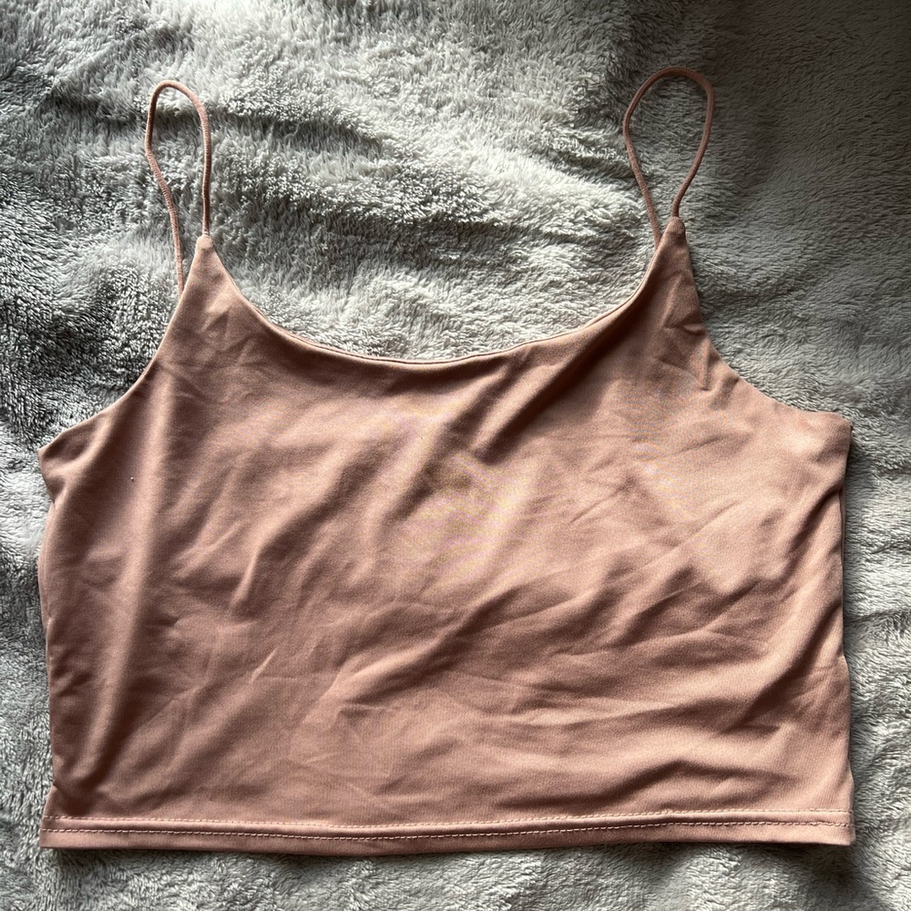 Satin Rose Gold Tank Top